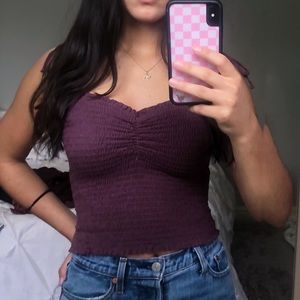 purple tank top